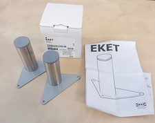 2 Stck. IKEA EKET Möbelfüße 10 cm silberfarbig