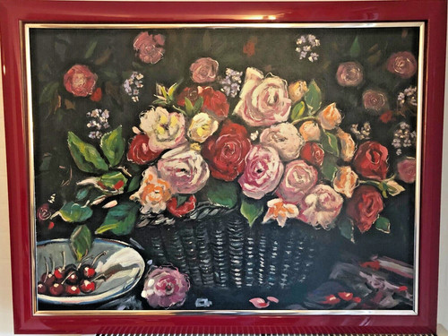 ölgemälde rosenkorb mit - Ölgemälde,