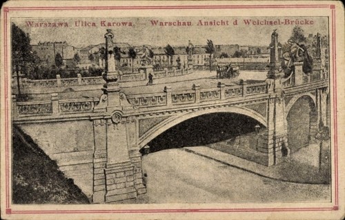 Warszawa warschau polen - ak,