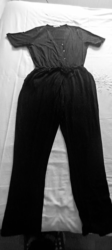 Damen overall schwarz - l, denim