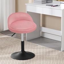 WOLTU Schminktisch Stuhl Samt Hocker Höhenverstellbar Drehhocker Kosmetikhocker