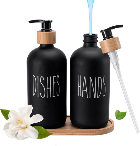 Glas seifenspender set 500ml - seifenspender, set,500ml