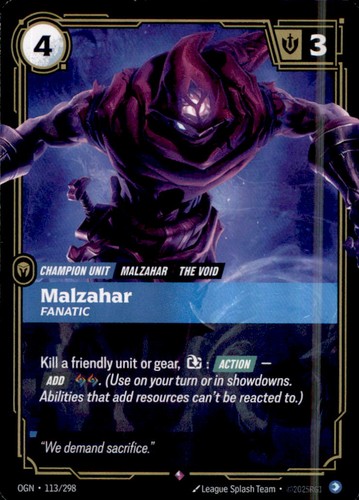 Riftbound ogn113 malzahar - ogn113,