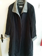 Marcona Damen Wintermantel 44 L grau Angora Wolle