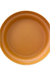 Tupperware  terracotta farbige Schüssel, flach mit Deckel, ideal für Camper