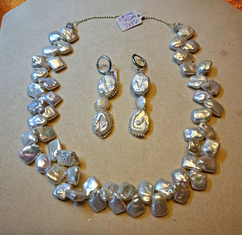 Schmuckset barockperlen weiß - barockperlen,