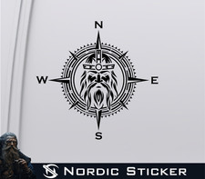 Kompass Aufkleber Wikinger