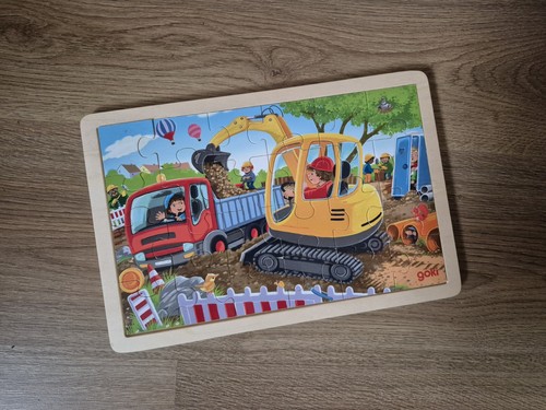 Goki holz puzzle - goki, baustelle