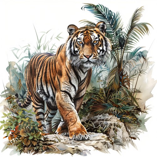 Wandbild tiger raubkatze deko - wandbild,