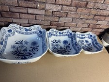 HUTSCHENREUTHER BLAU ZWIEBELMUSTER Schale Schüssel Groß Klein Mittel 3 Stk