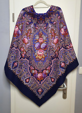 SALE!! Original Echt PAWLOW POSAD Schal Halstuch Wolle 100% Mehrfarbig 148 cm