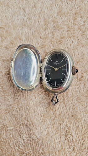 Silberne damen umhängeuhr - silberne,