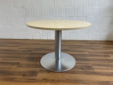 Wini Besprechungstisch Ø100 Ahorn silber rund Säule schwer