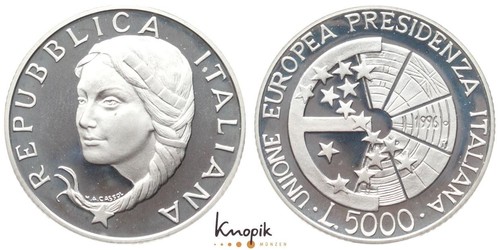 Italien republik 5000 lire - 5000,