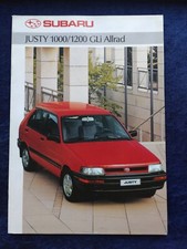 Subaru Justy 1000 1200 GLi Allrad Prospekt 10.1992