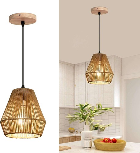 Boho hängeleuchte aus rattan - boho-hängeleuchte,