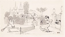 Tennismatch Tennis Federball