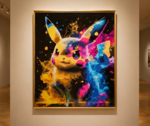 Pokémon pikachu kunstgemälde - pokémon,