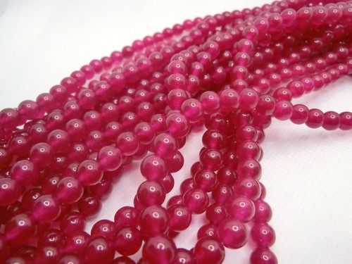 Jade fuchsia 4mm perlen - jade,
