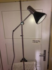 Tolle Vintage Stehlampe 70er Jahre Strahler Schwarz  Chrom Stylisch