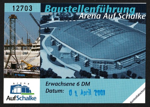 Ticket 2001 fc schalke - ticket, |