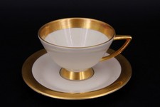 Kronach Bavaria Porzellan- edle und schlichte Mokkatasse mit Untertasse  #A1