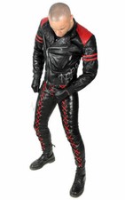 Red & Black leder Schnürung