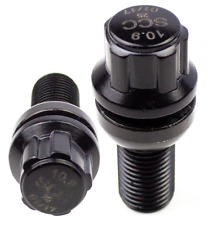 Felgenschloss Typ B schwarz - M12x1,5 - Kugel R12 - L: 30 mm - SW 17