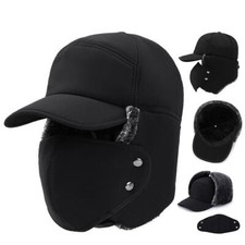 NEU Wintercap Kälteschutz Ohrwärmer Wintermütze Mütze mitMundstücke Ohrenklappen