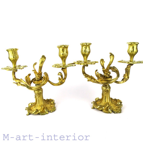 Antike leuchter bronze - 2,