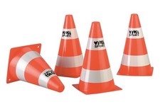 VIVA SPoRT Hütchen Pylonen Traings-Hütchen Markierungs-Kegel Warn-Kegel 4er Set