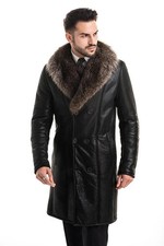 Schwarzer Leder Fuux