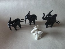 4 Stück  Elefanten Glasfigur  - Tierfigur  Nr. 11