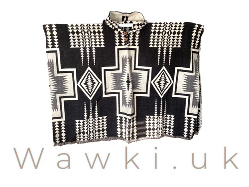 Alpaka poncho geometrisches - alpaka,