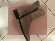 Stiefeletten Lammfell made in Italy, Moda di Fausto ,Gr.38,5 taupe, Veloursleder