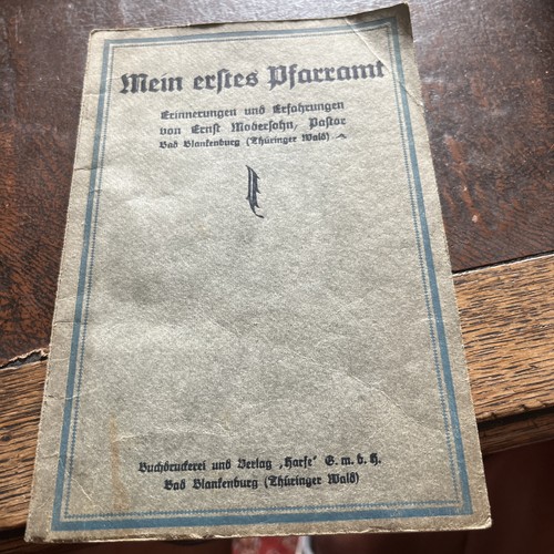Mein erstes pfarramt - erstes,