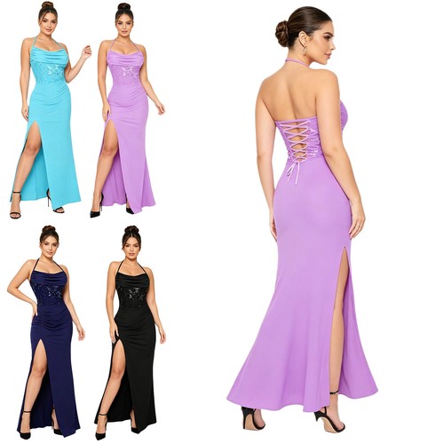 Damen maxikleid bestickt - maxikleid,