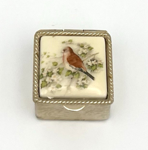 Vintage pillendose schmuckbox - pillendose,