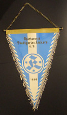 Älterer Wimpel Sportverein Stuttgarter Kickers e.V.  Maß: 39 x 24 cm