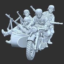 WWII German Kradschutzen with