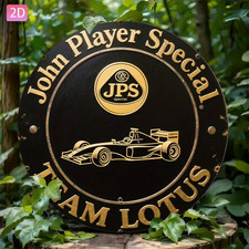 JPS John Player Special TEAM LOTUS FORMULA 1 Rundes Alu Schild 20x20cm Werbung