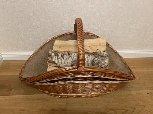 Xxl kaminholzkorb mit jute - kaminholzkorb,