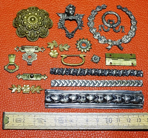 Antik set metallbeschläge - antik, 15