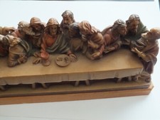 Jesus und seine Jünger "Letztes Abendmahl" - Holzschnitzerei