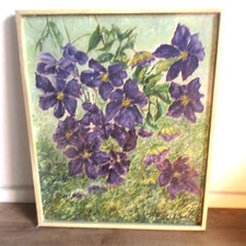 Ölbild mit Blumenmotiv - ohne