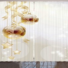 Weihnachten Rustikale Gardine Weihnachtskugeln Moderne