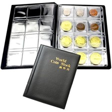 Schwarzes Münzalbum mit