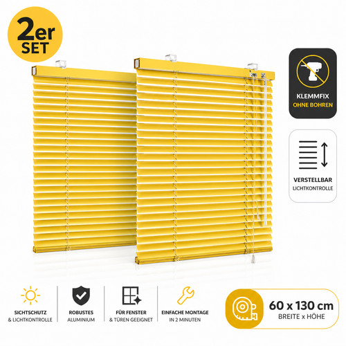 Aluminium jalousie 60x130cm - 2x,
