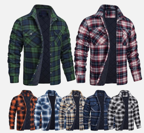 Herren karierte hemdjacke - karierte,