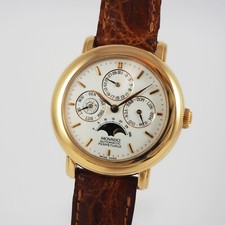 Movado 1881 Ewiger Kalender Herrenarmbanduhr in 18ct Gold & Mondphase 44.B3.870
